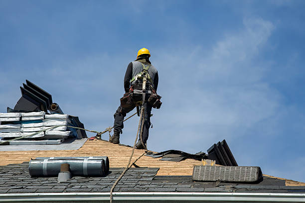 Professional Roofing technician working in Avoca, WI